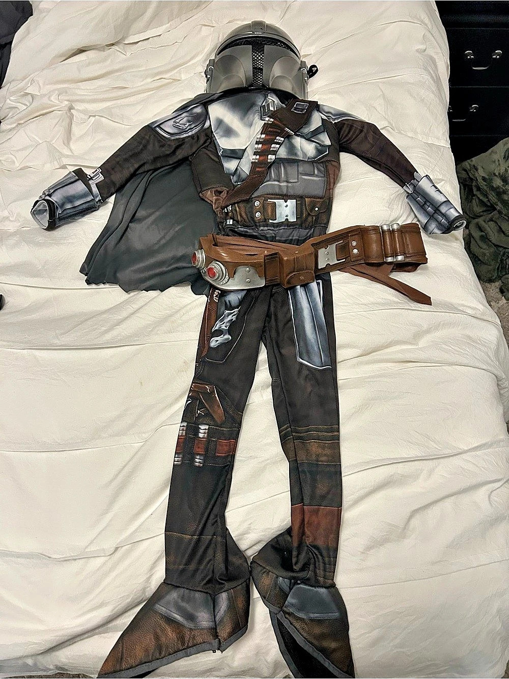 Star Wars The Mandalorian Costume for Kids Black & Brown
